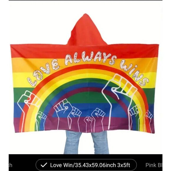 Lgbt cape flag and adjustable steel bracelet - Picture 2 of 3